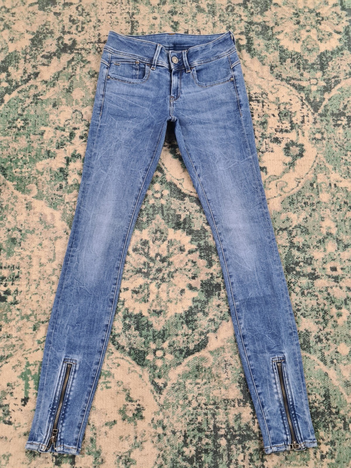 G-star raw lynn zip grip mid skinny W26 L34 Dames Tulsi2634, Blauw, Ophalen of Verzenden, W27 (confectie 34) of kleiner, G-STAR RAW
