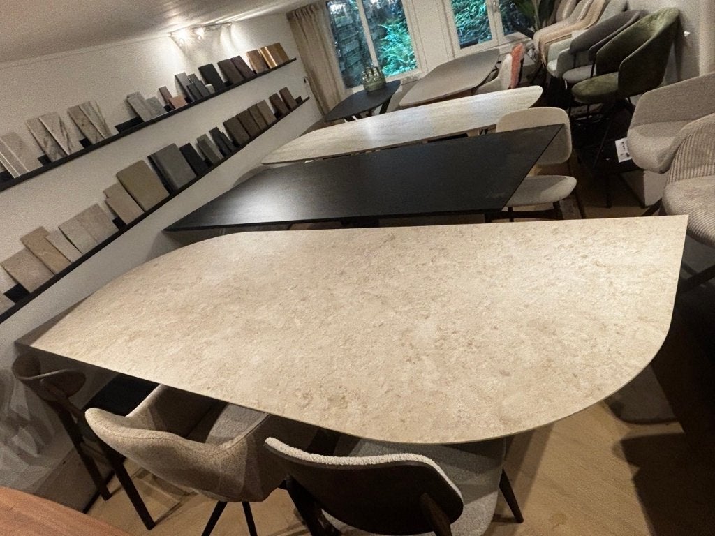 Elegante Hermitage Arena keramiek eettafel | Kas20, Ophalen, Japandi, Scandinavisch, elegant, klassiek, 100 tot 150 cm, Overige materialen
