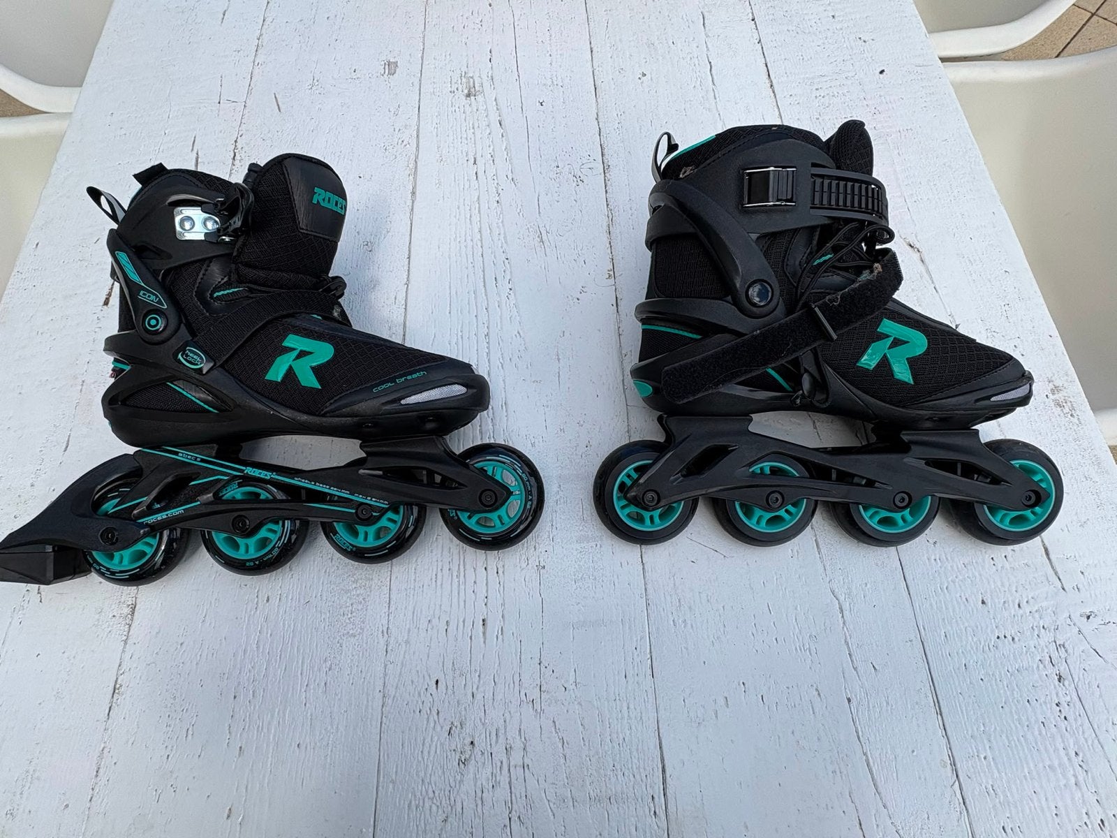Roces Compy 8.0 Inline Skates Zwart/Turquoise - Verstelbaar, Sport en Fitness, Skeelers, Kinderen, Roces, Ophalen of Verzenden