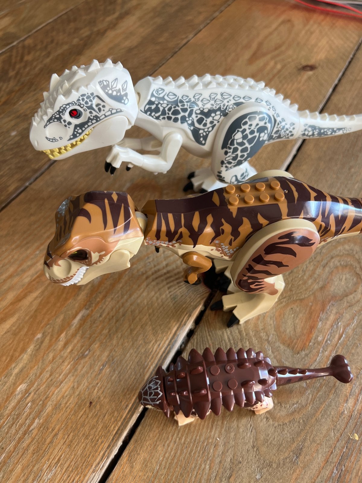 LEGO Dinosaurus figuren: Indominus Rex, T-Rex en Ankylosauru, Ophalen of Verzenden, Gebruikt, Overige merken