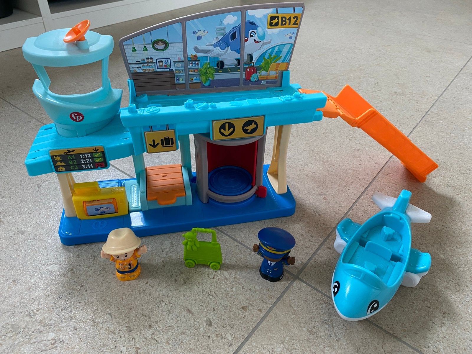 Fisher-Price Little People Vliegveld Speelset, Ophalen of Verzenden, Gebruikt, Jongen of Meisje