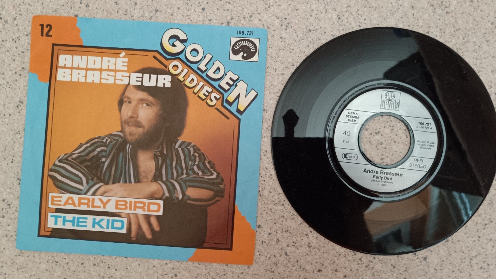 André Brasseur - Golden Oldies / Early Bird- The Kid, 7 inch, Single, Ophalen of Verzenden, Zo goed als nieuw