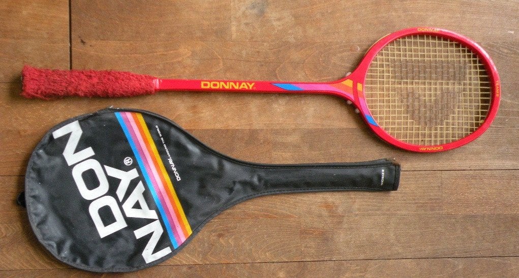 Squashracket Donnay. Met hoes. Vintage 1970's., Sport en Fitness, Squash, Ophalen of Verzenden, Zo goed als nieuw, Racket, Met hoes