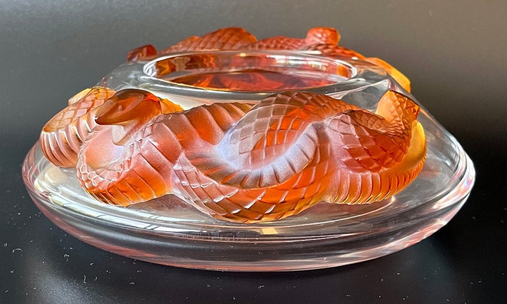 Lalique 'Serpent' schaal - Art Deco, Antiek en Kunst, Ophalen of Verzenden