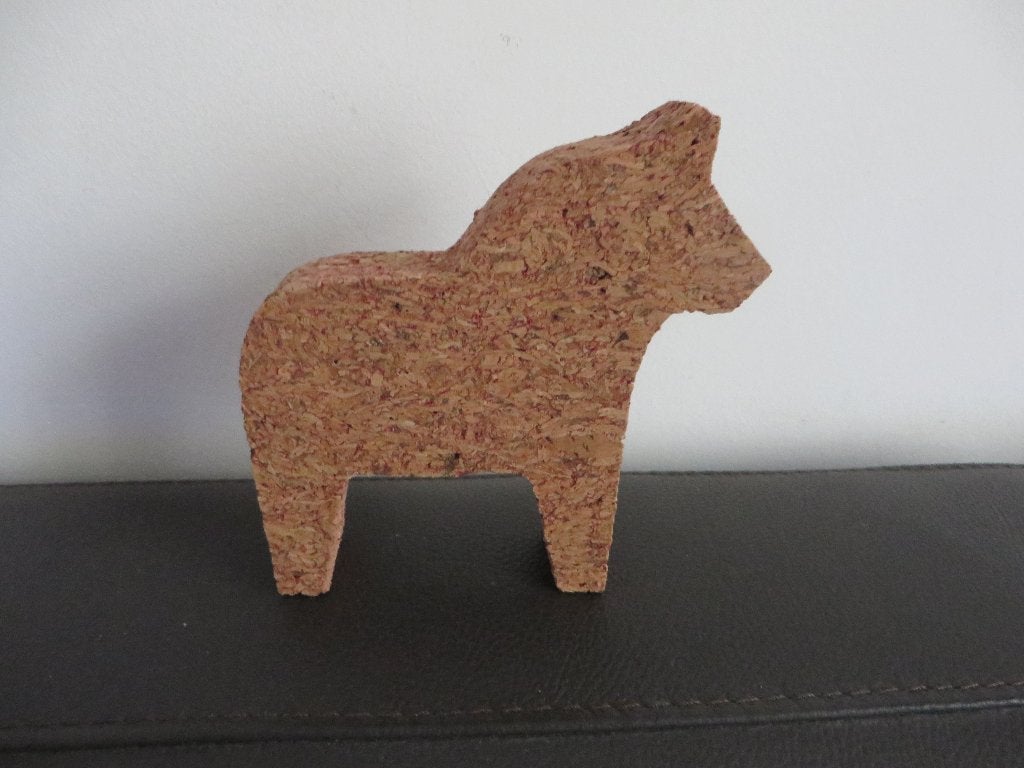 Dalarna Zweeds beeldje paard, geperst kurk, Ikea, vintage, Ophalen of Verzenden, Gebruikt, Dier