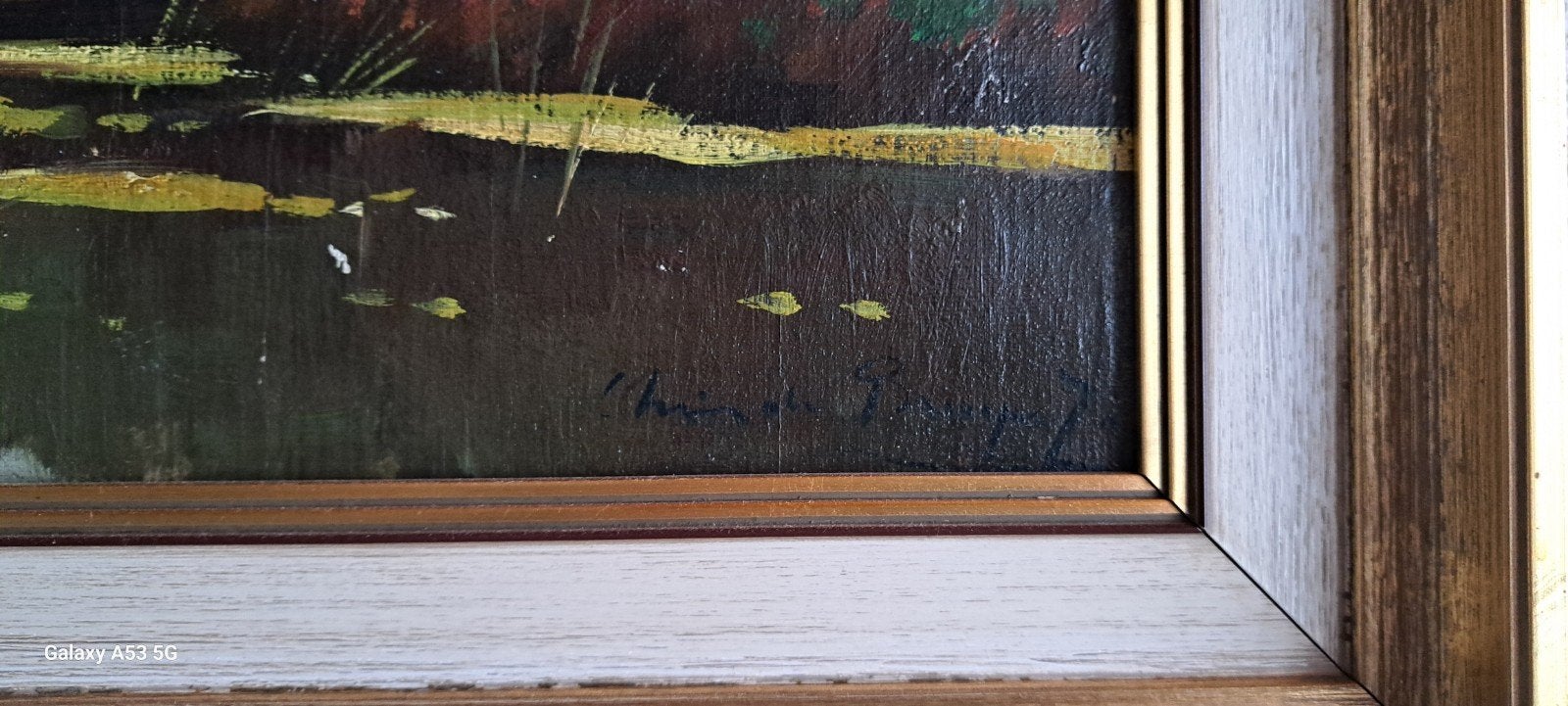 landschap, Antiek en Kunst, Doek, Ophalen of Verzenden, Gesigneerd, Landschap