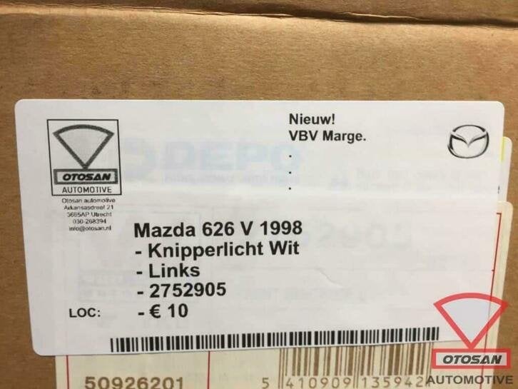 mazda 626 v 1998 knipperlicht nieuw! links 2752905, Shinchi, Fuchu-Cho 3-1
730-8670  Hiroshima, Mazda Motor Corporation, Info@mazda.co.jp