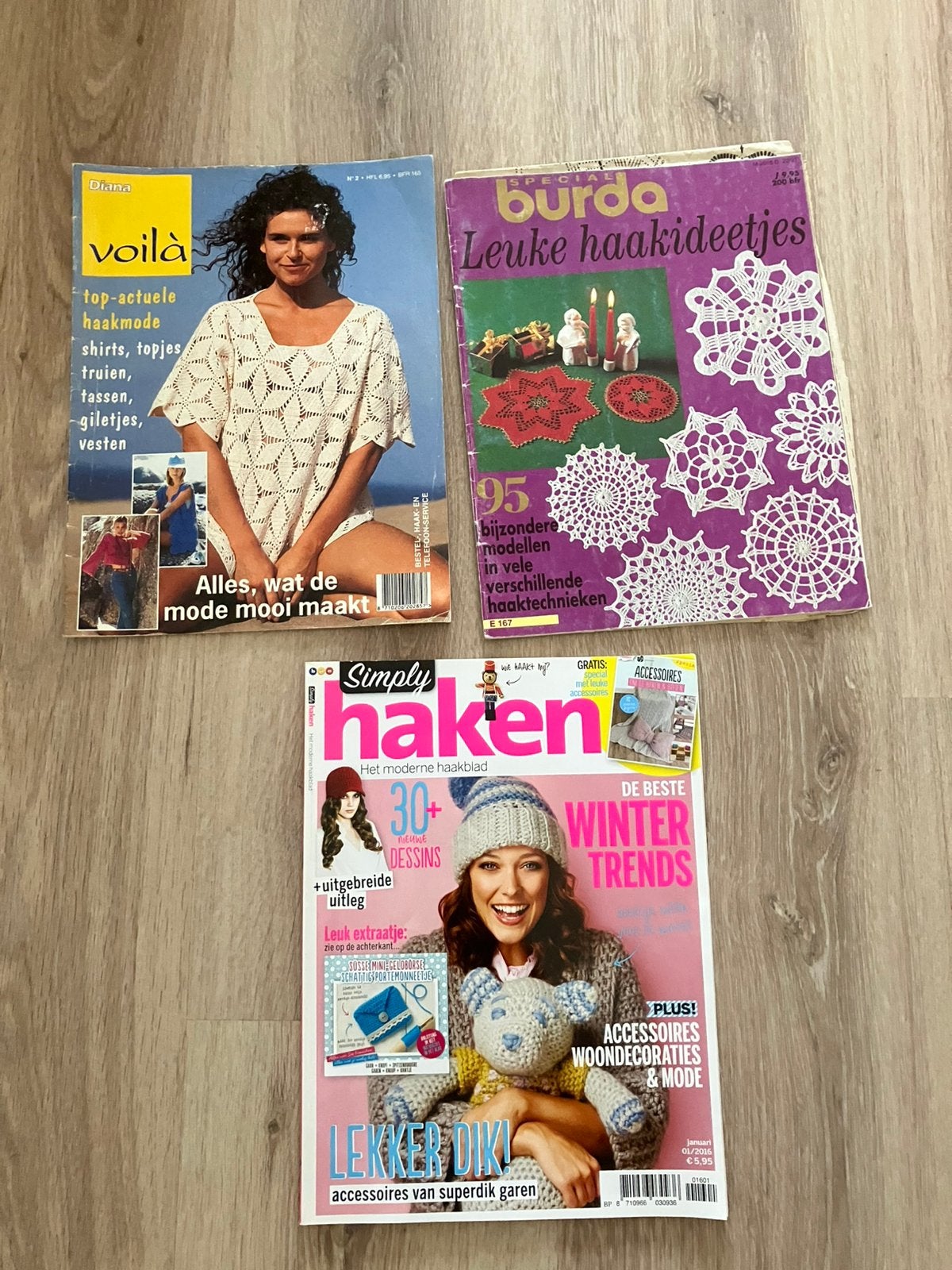 3 haak magazines, Ophalen of Verzenden, Gebruikt, Haken, Patroon of Boek