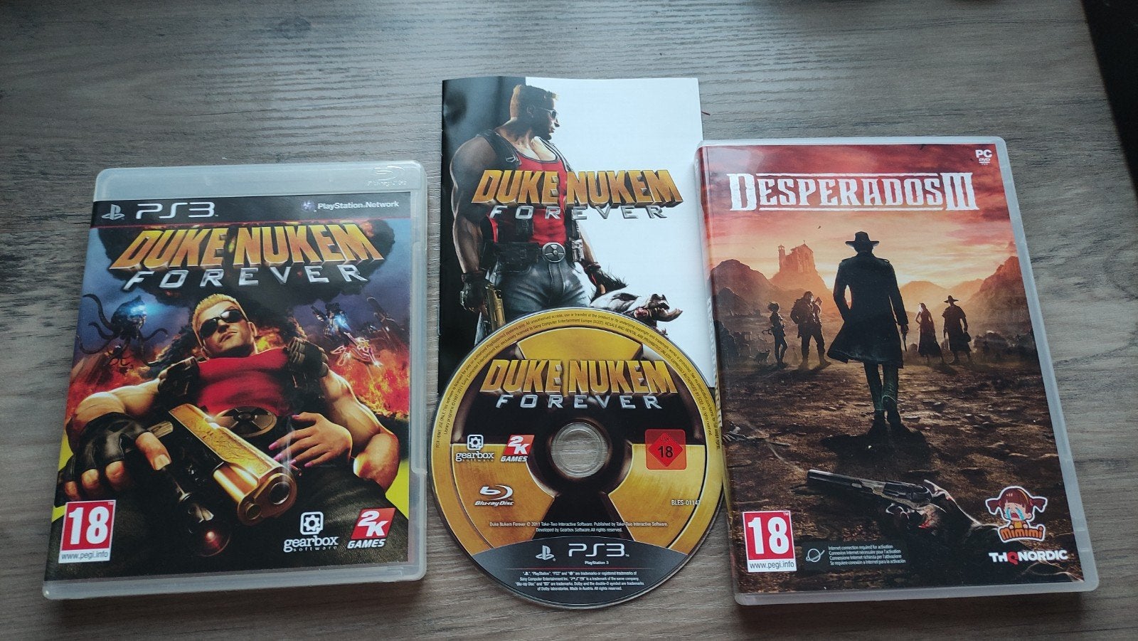 Duke nukem forever ps3 en gratis desperados 3 pc game, 3 spelers of meer, Ophalen of Verzenden, Zo goed als nieuw, Vanaf 3 jaar