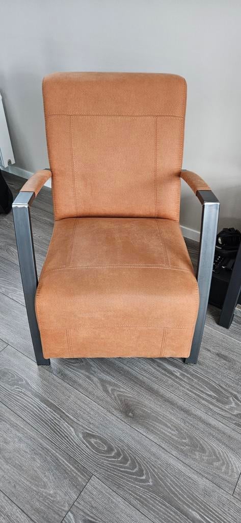 Mooie fauteuil in cognac kleur, Huis en Inrichting, Fauteuils, Zo goed als nieuw, 50 tot 75 cm, 75 tot 100 cm, Ophalen