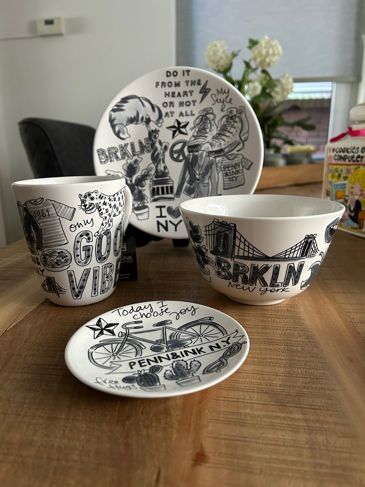 Blond Amsterdam Penn & Ink servies set, Keramiek, Ophalen of Verzenden, Zo goed als nieuw, Bord(en)