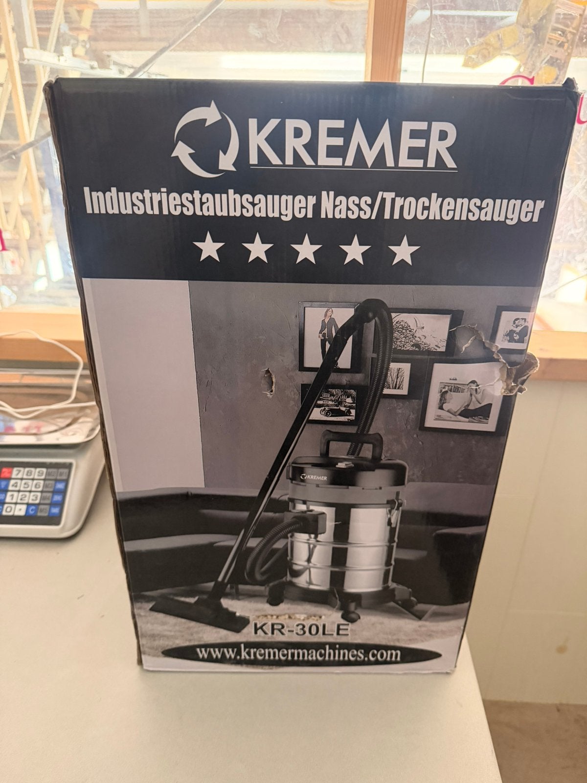 Kremer KR-30LE Industriële Nat-/Droogzuiger – Nieuw in Doos, Ophalen, -, -, Nieuw