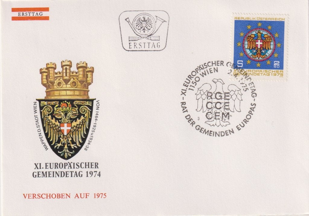 Oostenrijk 1974 EUROPA Wapen S013, Postzegels en Munten, Postzegels | Eerstedagenveloppen, Verzenden, Onbeschreven, Europa