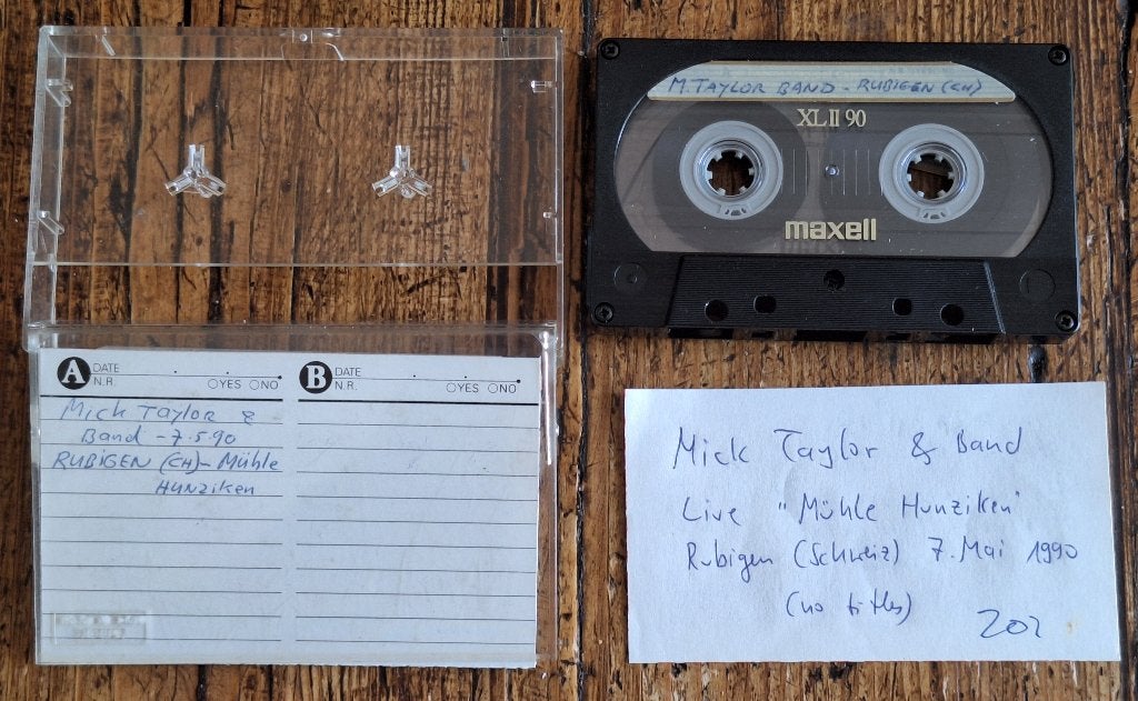 Mick Taylor (rolling stones) live Zwitserland 1990 = tape, Ophalen of Verzenden, Gebruikt, Cd of Plaat