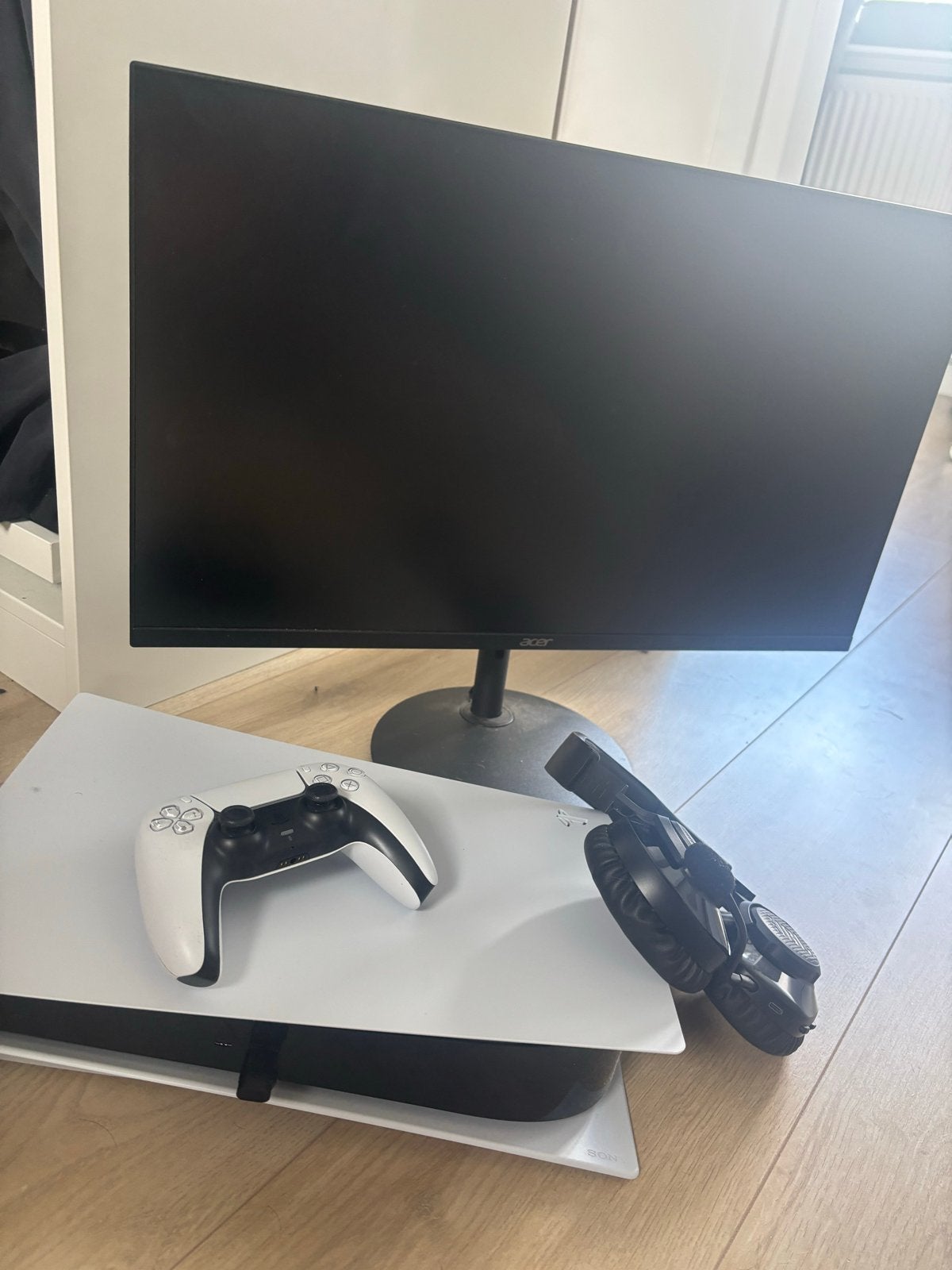 Playstation 5 Compleet Pakket: Console, Monitor & Headset, Spelcomputers en Games, Ophalen, Zo goed als nieuw, Playstation 5