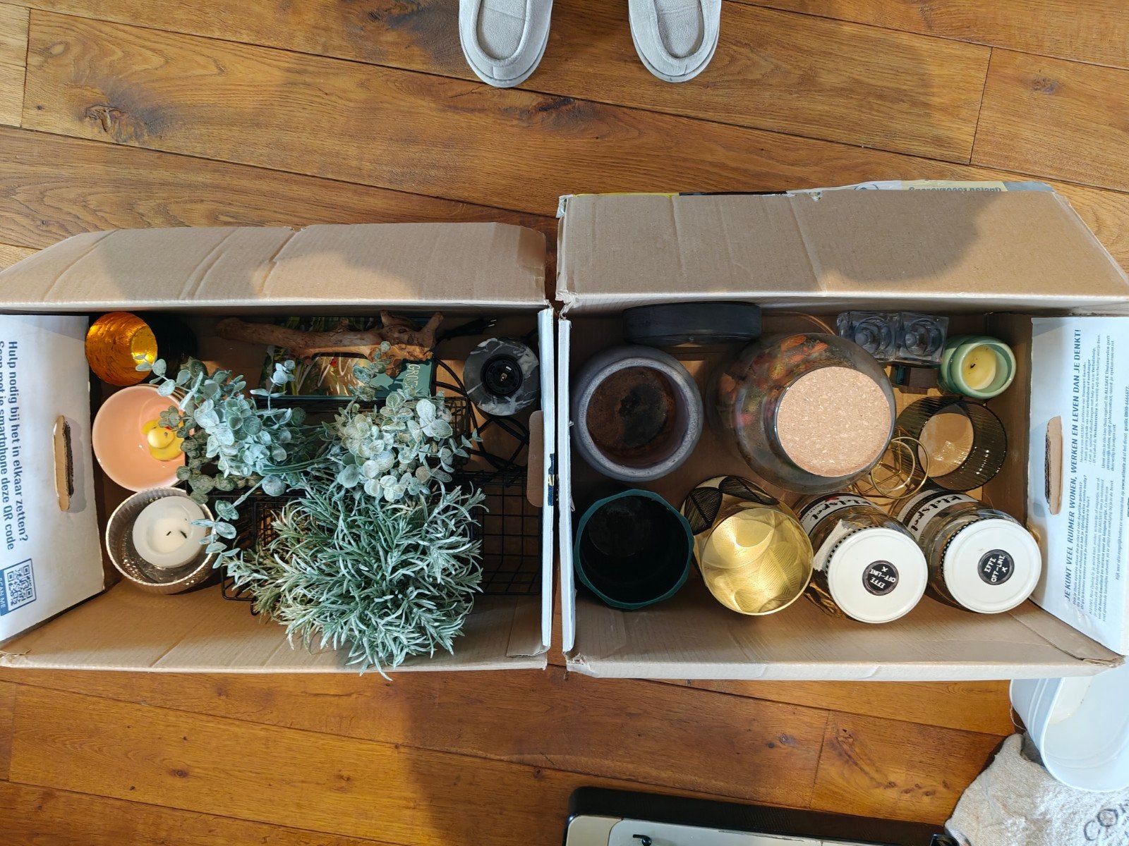 GRATIS - Twee dozen vol diverse woonaccessoires, Ophalen