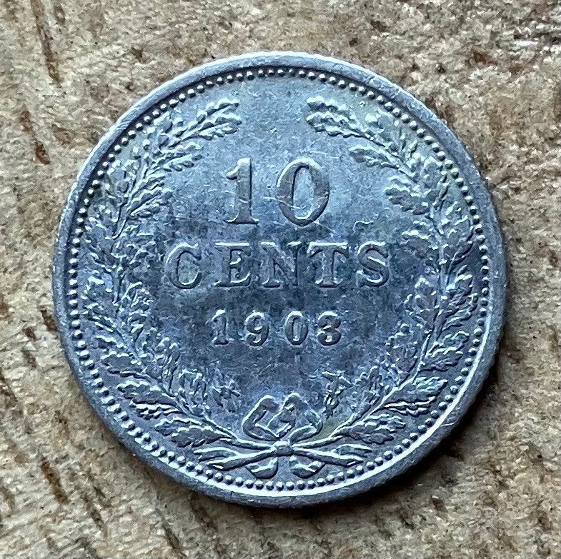 10 cent 1903 Wilhelmina, Ophalen, Zilver, 10 cent, Koningin Wilhelmina