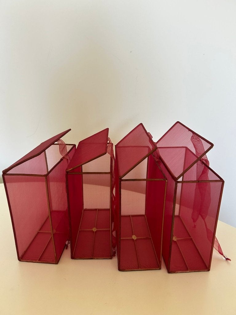 Decoratie bakje bordeaux - set van 4, Ophalen of Verzenden, Nieuw, Overige typen