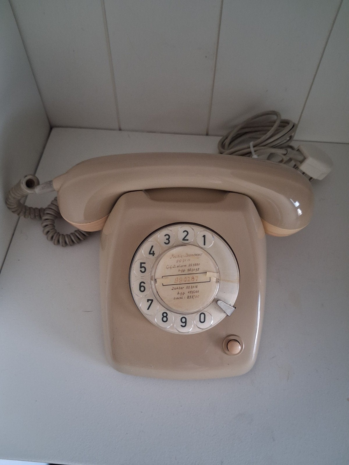 Vintage PTT Telefoon T65 met draaischijf - Jaren '80, Telecommunicatie, Vaste telefoons | Niet Draadloos, Gebruikt, Met draaischijf