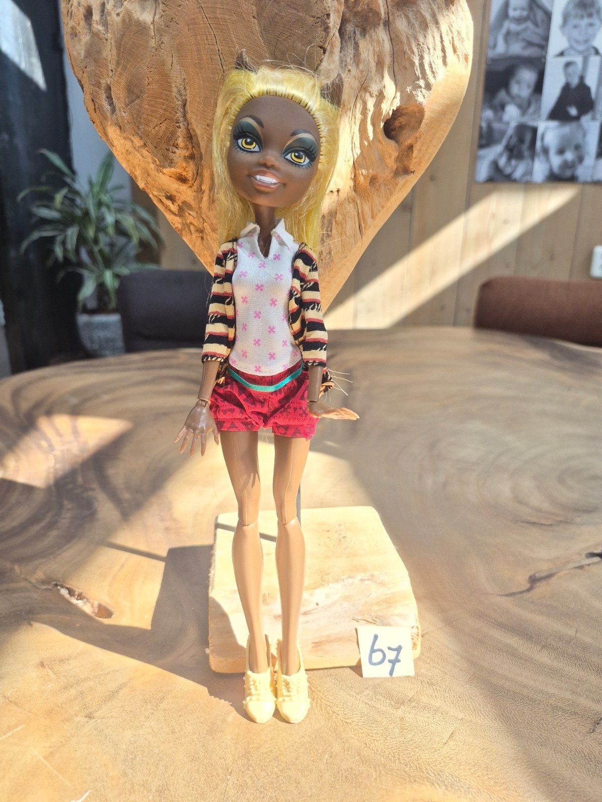 Monster High Toralei Stripe pop met kleding en schoenen, Verzamelen, Ophalen of Verzenden, Gebruikt, Pop