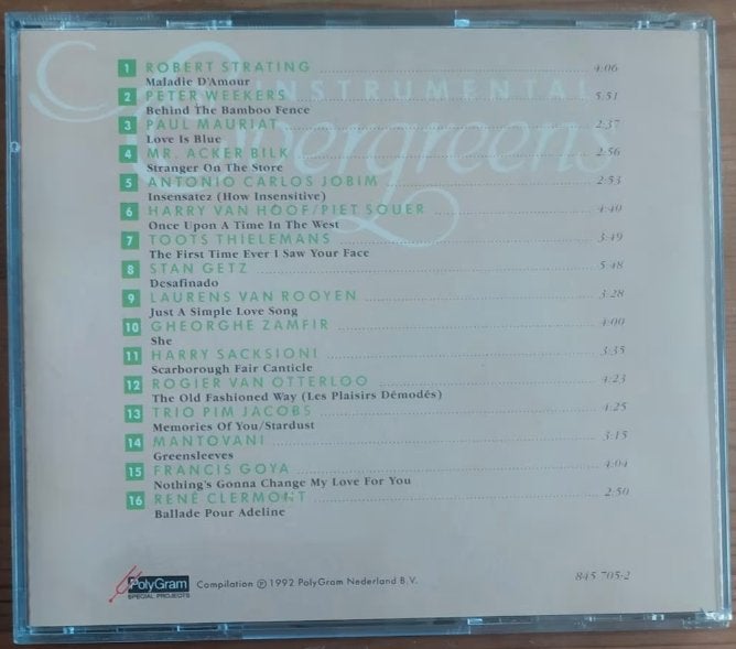 CD Instrumental Evergreens, Easy listening, Overige typen, Ophalen of Verzenden, Zo goed als nieuw