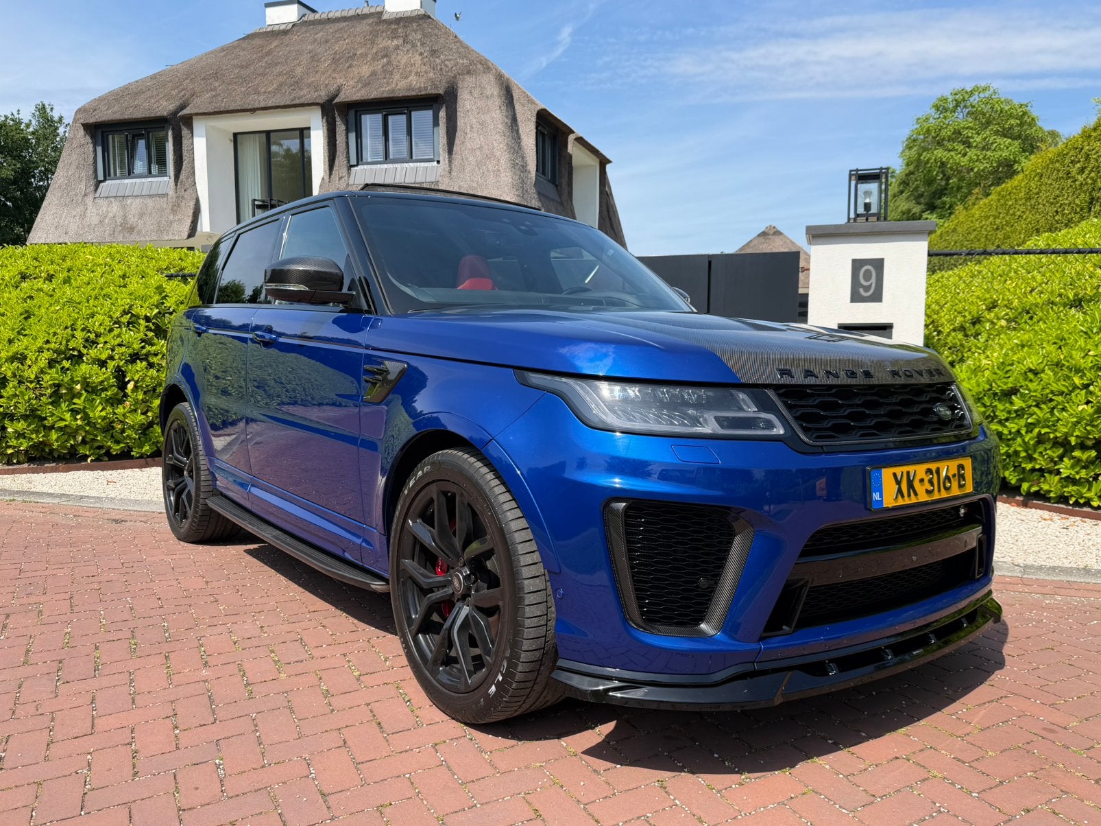 Land Rover Range Rover Sport SVR 5.0 V8 Supercharged BOMVOL!, Auto's, Land Rover, Automaat, Blauw, 3000 kg, Bedrijf