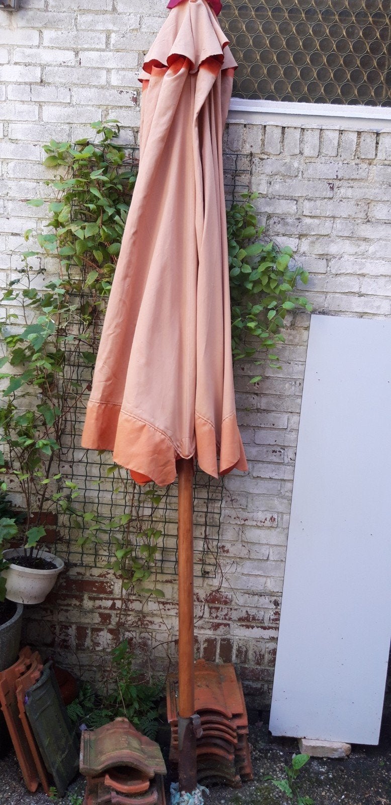 Parasol. 3 mtr. Parasol., Ophalen, Gebruikt, 2 tot 3 meter, Stokparasol