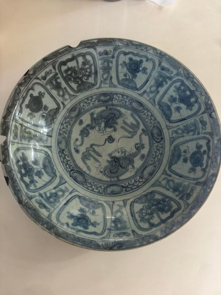 Chinese swatow schotel, Antiek en Kunst, Ophalen