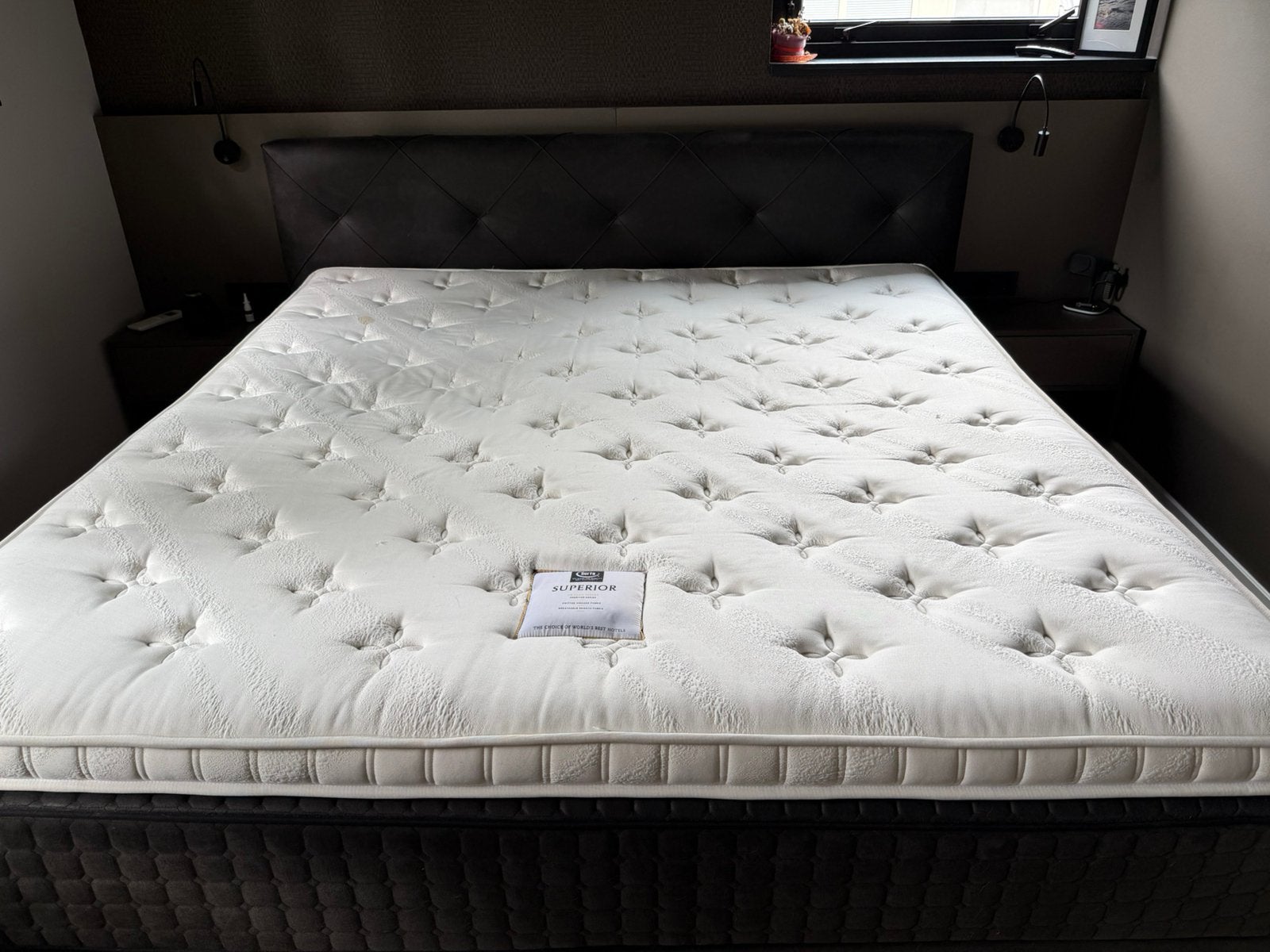 Serta Superior bed 200x210 (boxspring), Ophalen, 210 cm, Tweepersoons, Zo goed als nieuw
