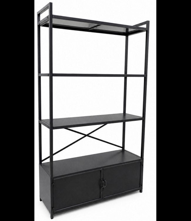 Roomdivider industrieel staal zwart 120 x 205cm, 100 tot 150 cm, 200 cm of meer, Ophalen of Verzenden, Metaal