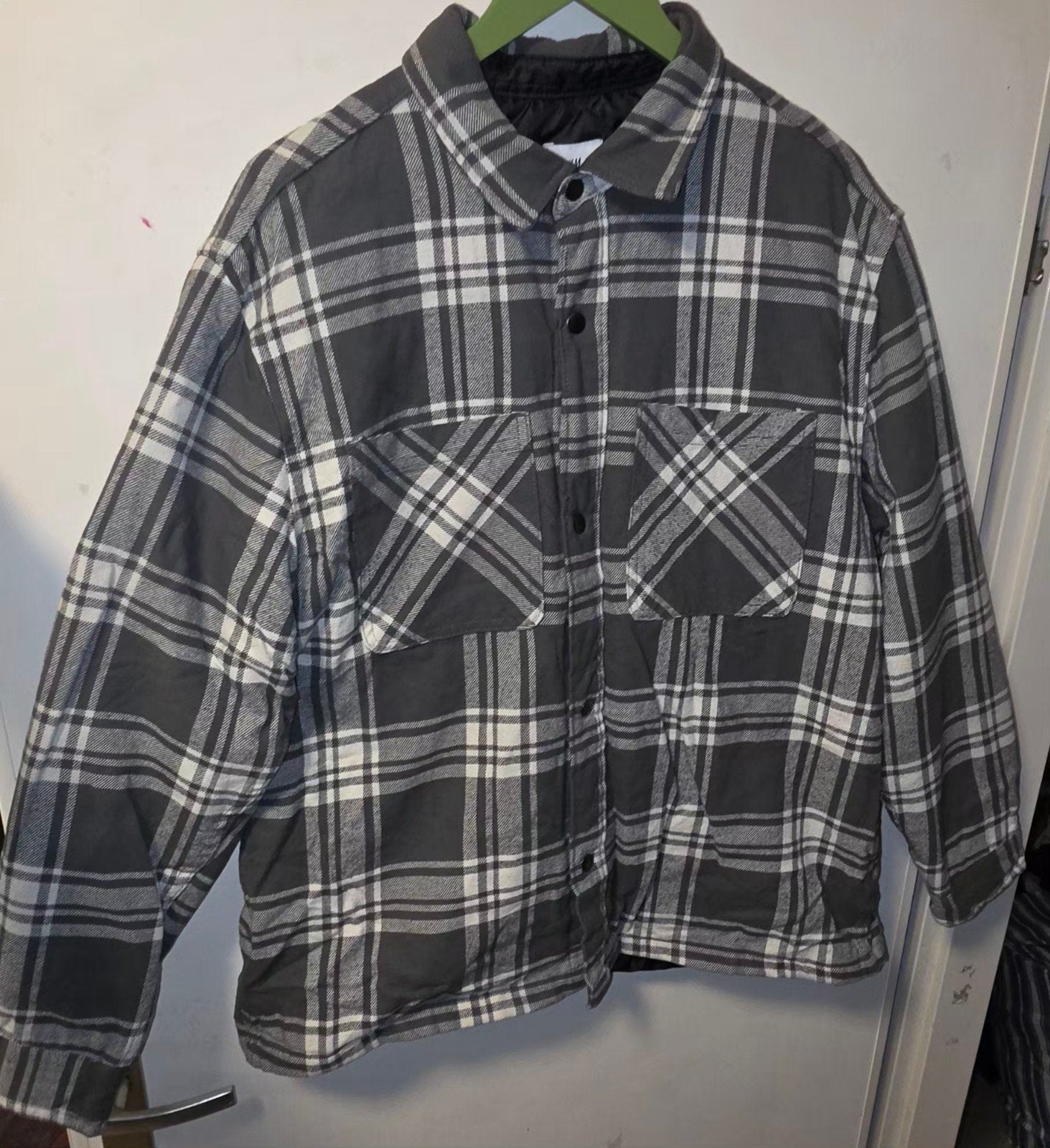 H&M GEWATTEERDE OVERSHIRT JACKET MAAT XL, Ophalen of Verzenden, Nieuw, Maat 56/58 (XL), Groen