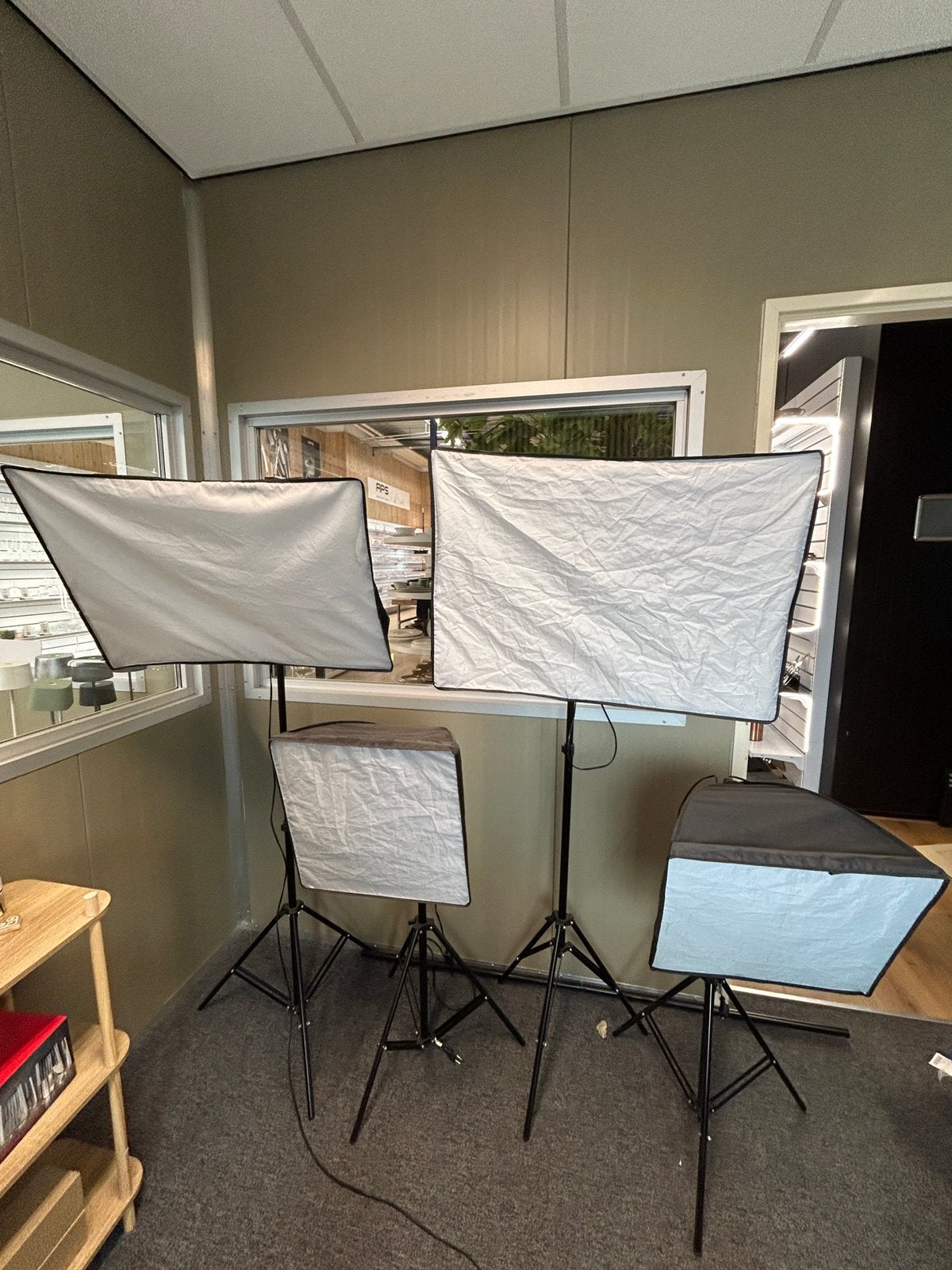 Complete Softbox Lichtset voor Fotografie met Statieven, Overige merken, Belichting, Ophalen of Verzenden, Gebruikt