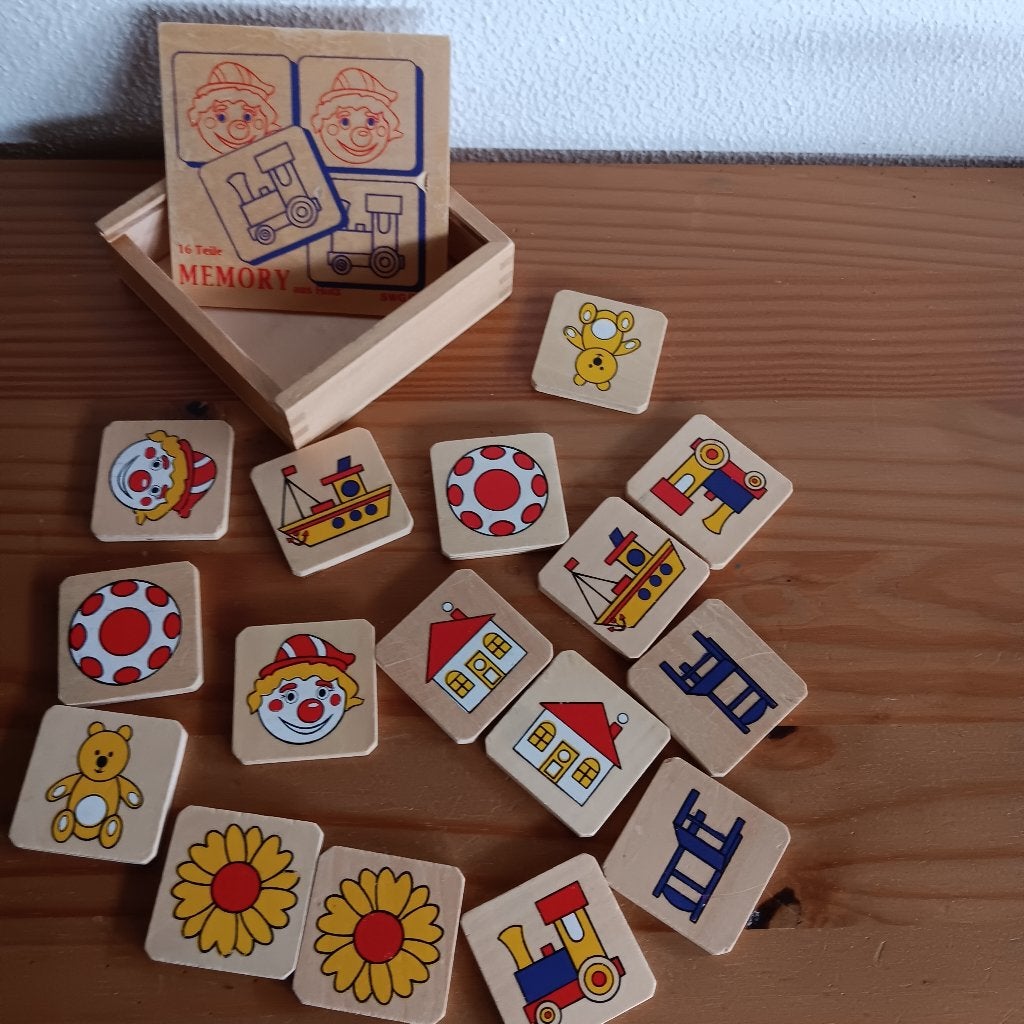 Memorie spel van hout, Drie of vier spelers, Ophalen of Verzenden, Nieuw, Onbekend