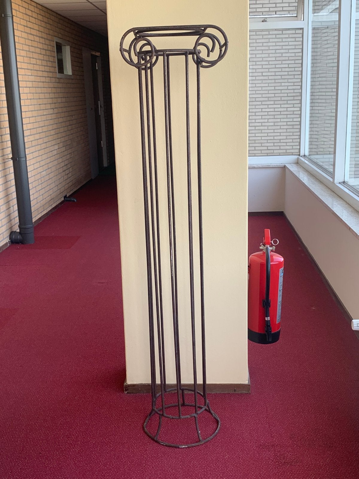 Plantenstandaard 1,58 hoog, geroest, 2x, Ophalen, Gebruikt, Rond, Metaal