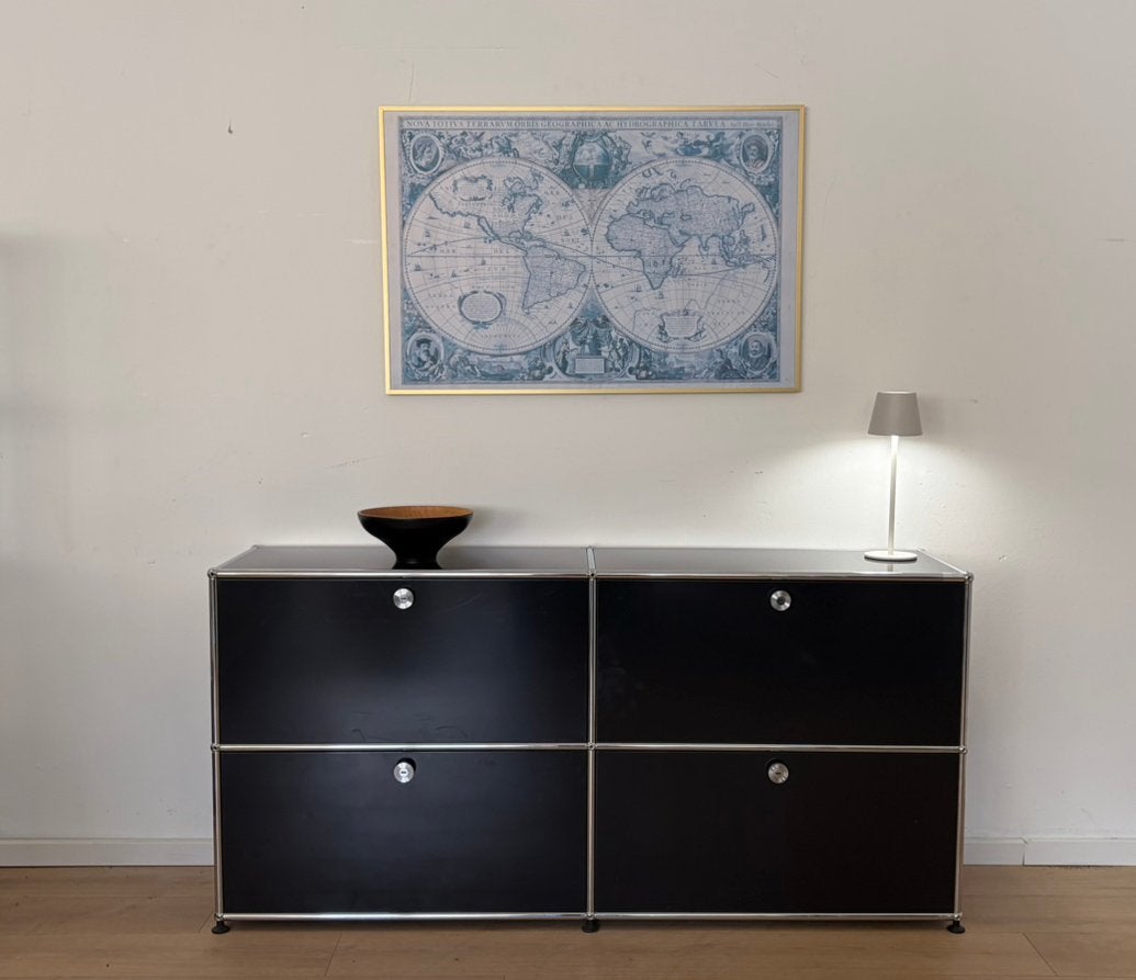 Original USM Haller sideboard 2x2 elements black, Ophalen, Zo goed als nieuw, 25 tot 50 cm