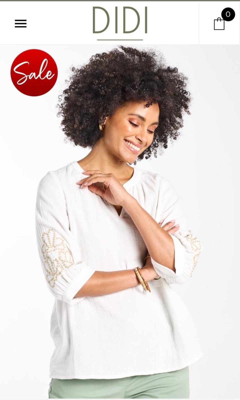 Damesblouse Didi wit maat 44, Ophalen of Verzenden, Zo goed als nieuw, Maat 42/44 (L), Wit