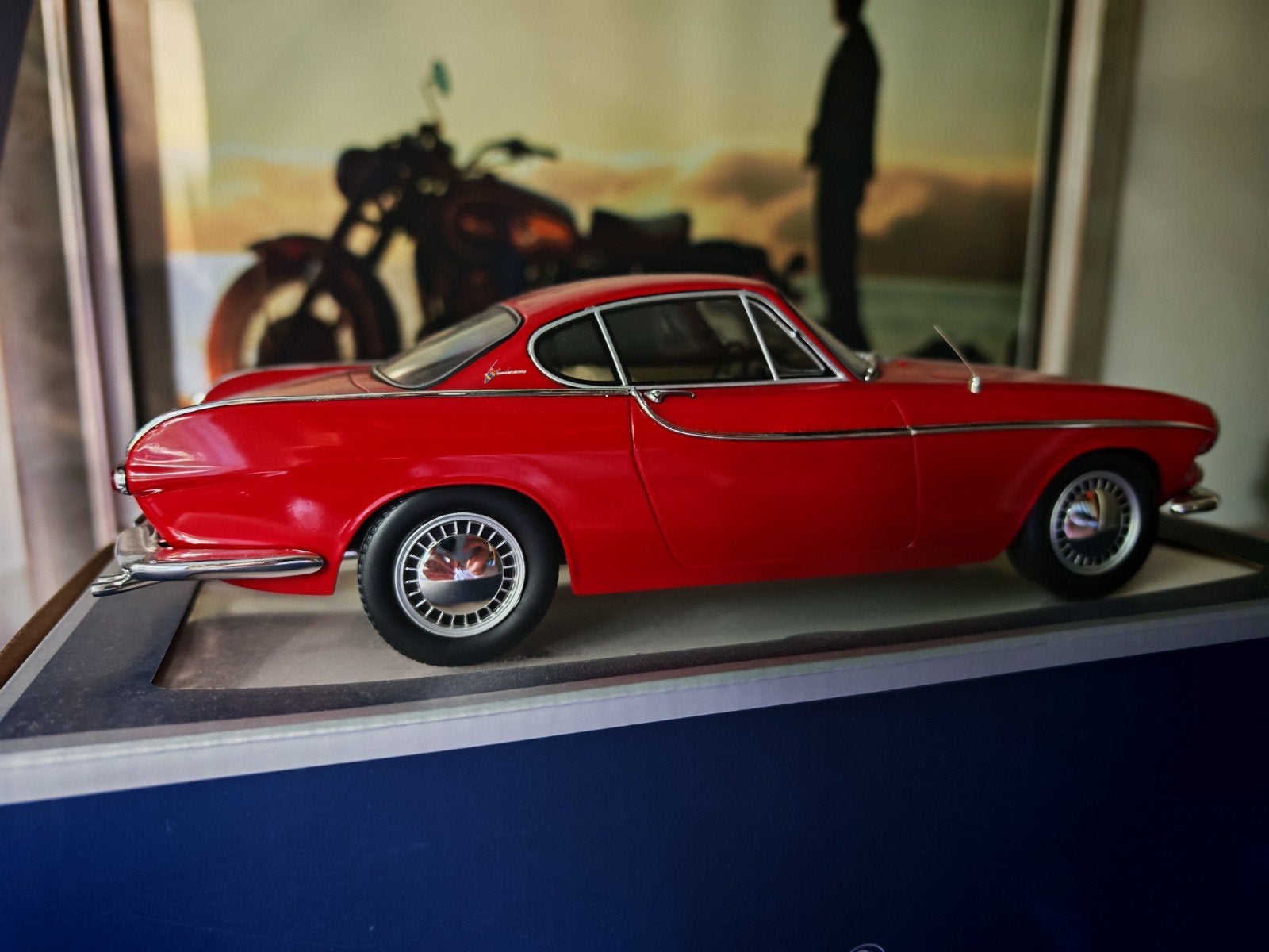 Norev Volvo P1800 Schaalmodel - Rood, Zo goed als nieuw, Ophalen of Verzenden