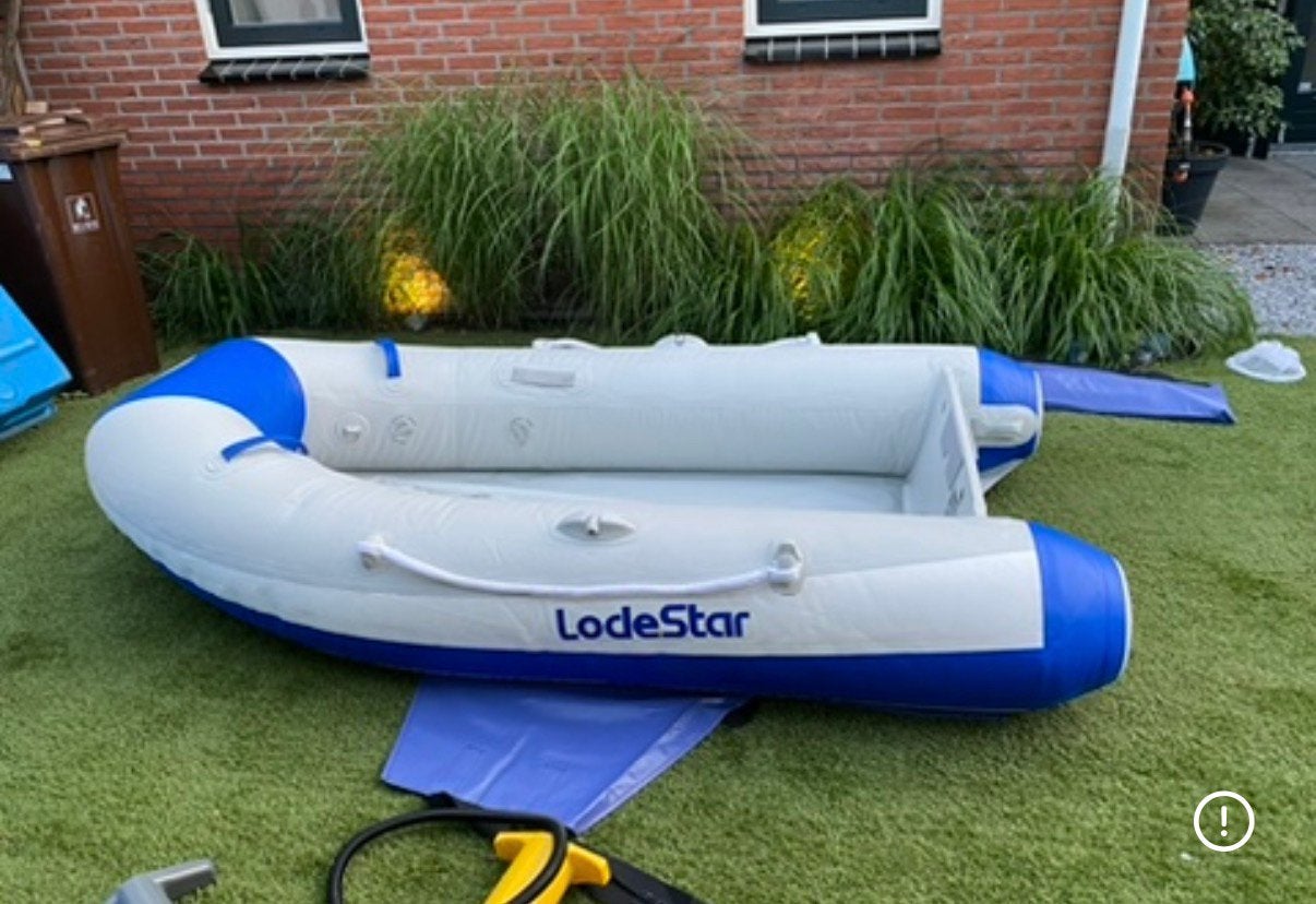 Lodestar 250 Ultra Light rubberboot met air deck NIEUWSTAAT, Watersport en Boten, Rubberboten, Ophalen, Zo goed als nieuw, Pomp