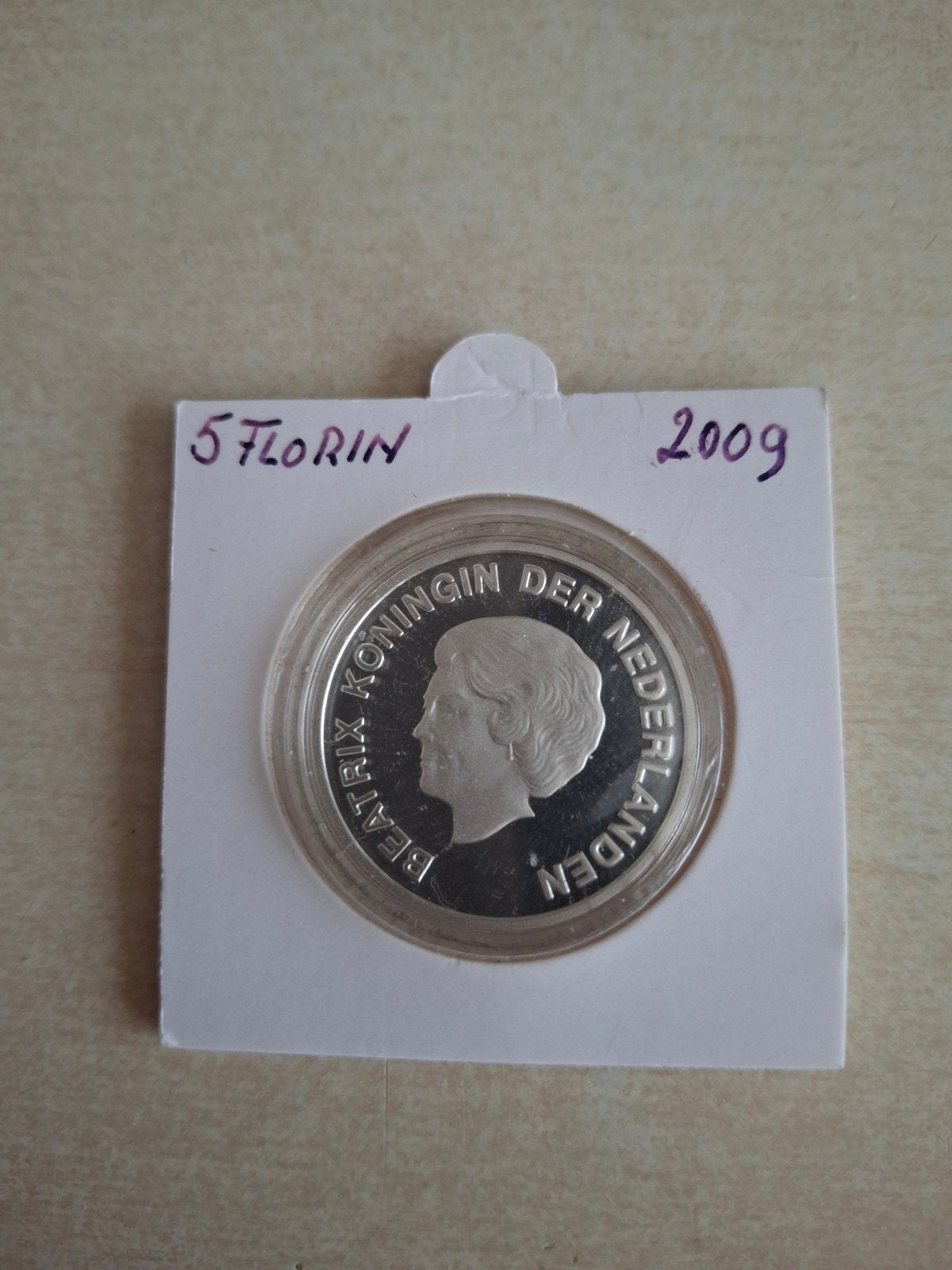 Zilveren 5 Florin Aruba 2009 Munt - UNC Kwaliteit, Ophalen of Verzenden