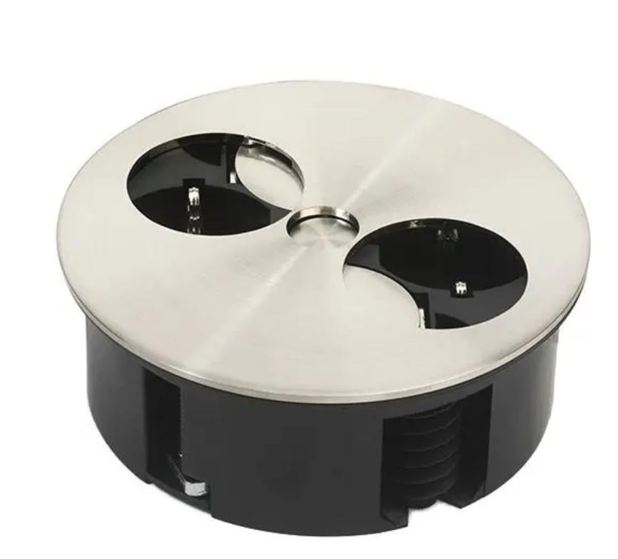 Inbouw stopcontact met 2x 230V en draaibare afdekking, Ophalen of Verzenden, Nieuw, Stopcontact