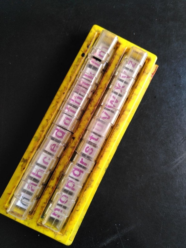 Rubberen letterstempels, Ophalen of Verzenden, Gebruikt, Rubber, Educatief