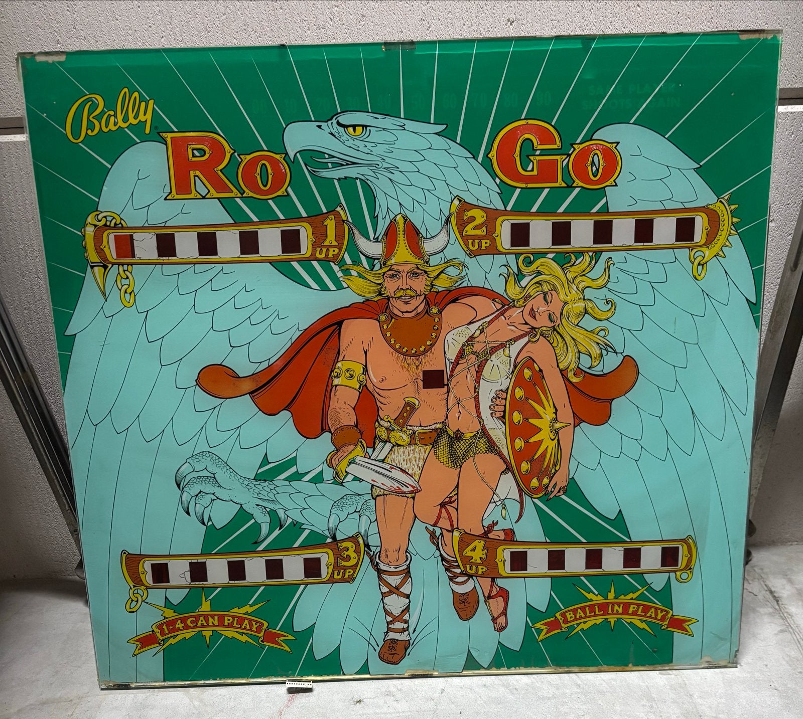 Flipperkast ruit Bally Ro Go - Vintage onderdeel, Ophalen, Gebruikt, Bally, Overige soorten