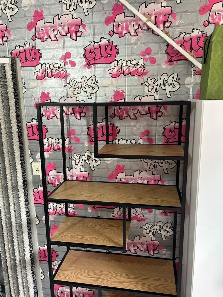 Wandrek/kast industrieel, Huis en Inrichting, Woonaccessoires | Wanddecoraties, Ophalen, Metaal, Industrieel, Meerkleurig