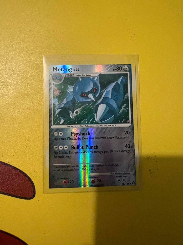 Metang LV.22 Pokémon Kaart - Foil, Ophalen of Verzenden, Zo goed als nieuw, Losse kaart, Foil
