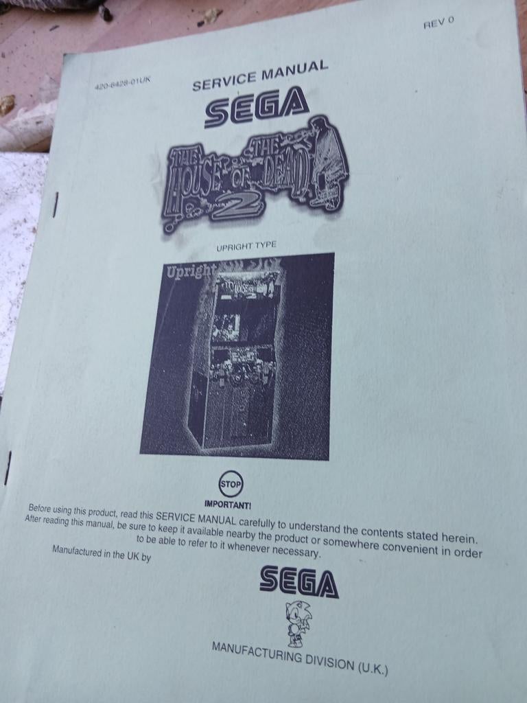 Manual van arcade house of the dead 2 in goede staat, Verzamelen, Automaten | Overige, Ophalen of Verzenden