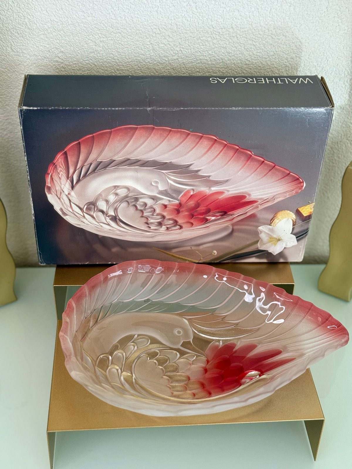 Walther Glas Zwanen Schaal - Elegantie in Originele Doos, Ophalen of Verzenden
