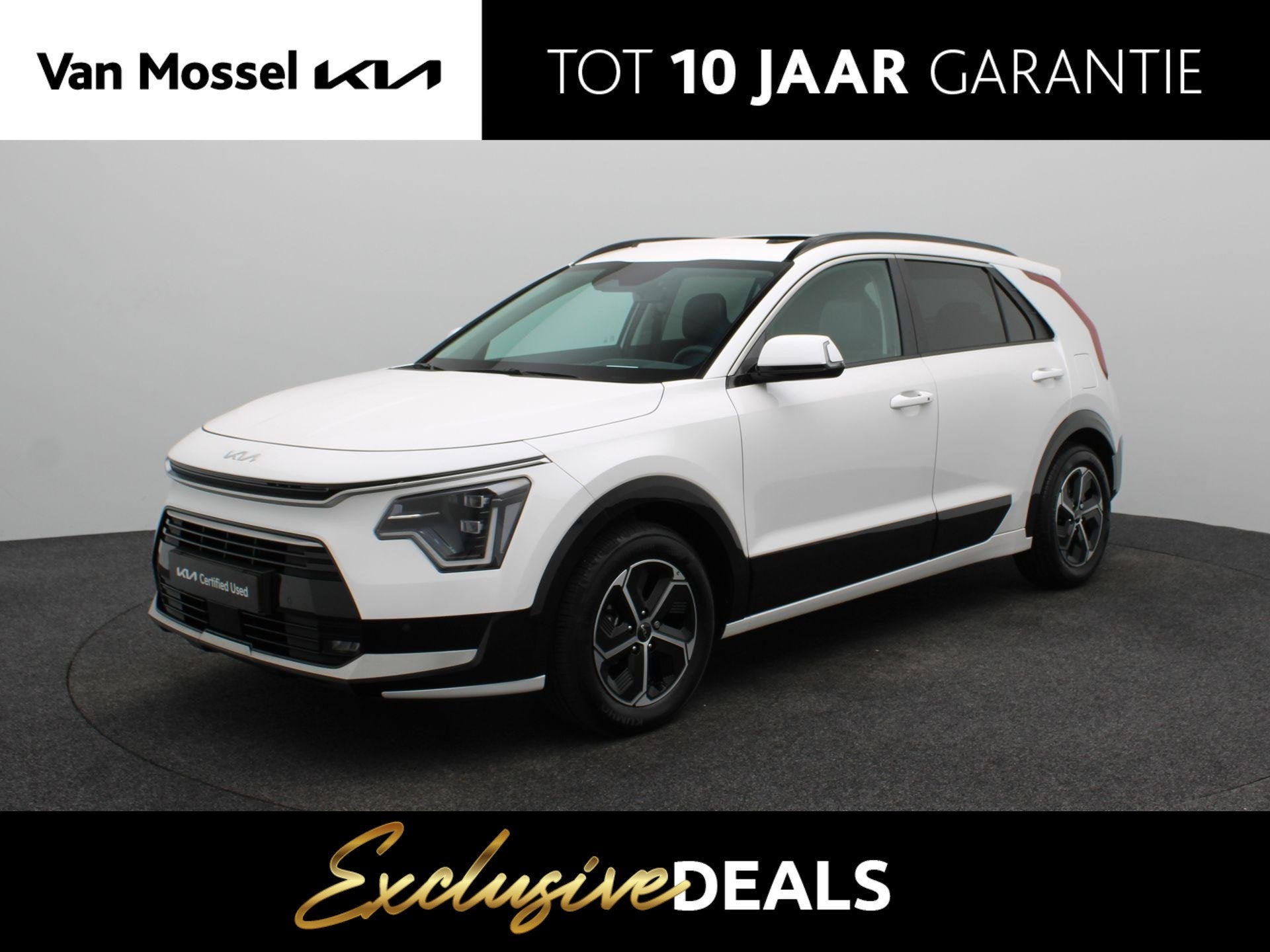 Kia Niro 1.6 GDi Hybrid DynamicPlusLine | Open dak | Clima |, Auto's, 137 pk, Gebruikt, Euro 6, Wit