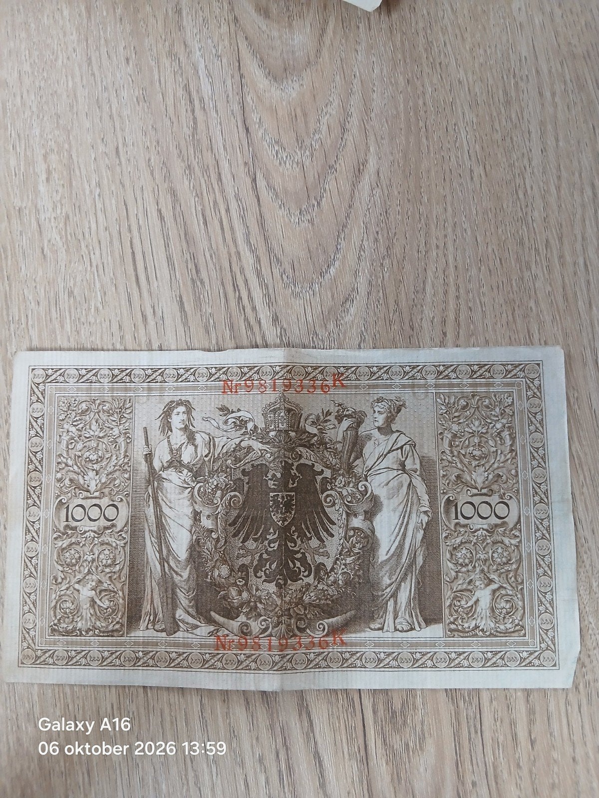 Zeldzaam 1000 Mark biljet uit 1910 - Duitsland, Ophalen of Verzenden, Duitsland, Los biljet
