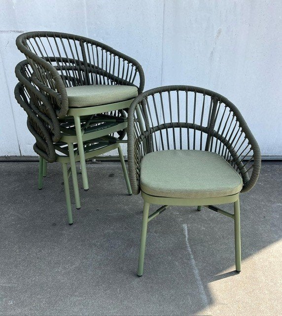 40 stuks mooie luxe outdoor horeca terras stoelen groen, Tuin en Terras, Tuinmeubel-accessoires, Ophalen, Zo goed als nieuw