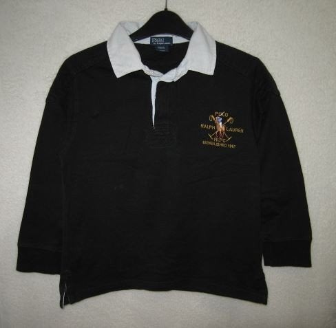 Mooie zwarte RALPH LAUREN polo trui mt 8-10 (128-140)., Kinderen en Baby's, Verzenden, Trui of Vest, Zo goed als nieuw, Polo Ralph Lauren